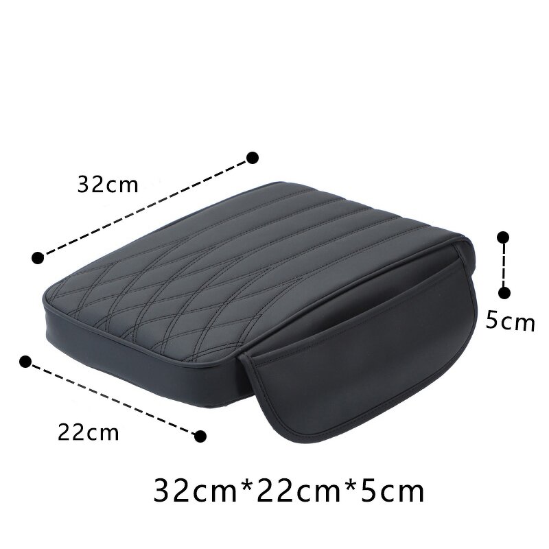Armrest Cushion Mat Manufacturer - Universal Nappa Leather Memory Foam 32x22cm