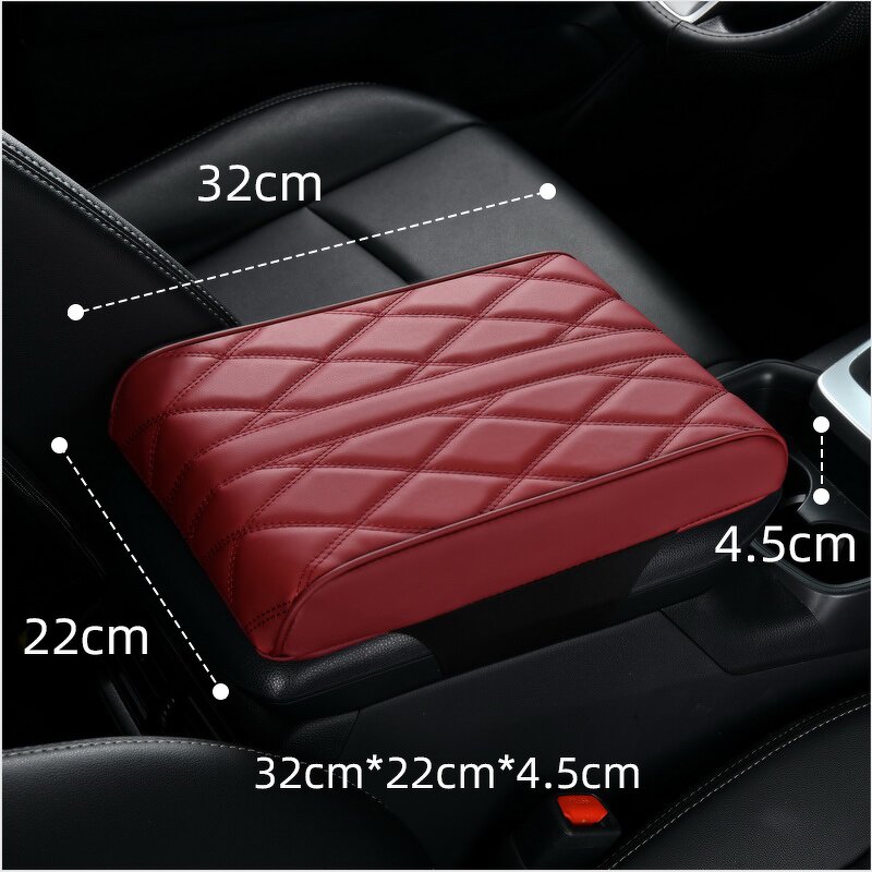 Armrest Cover Manufacturer - Universal Artificial Leather Memory Foam 32x22cm