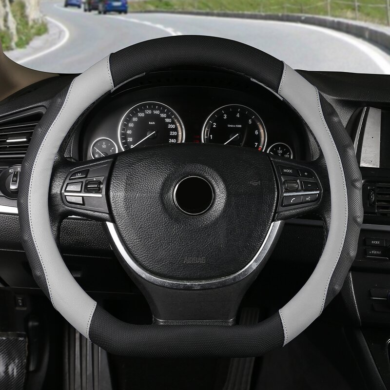 Steering Wheel Cover Manufacturer - Universal Sports Leather 38cm with Massage Points