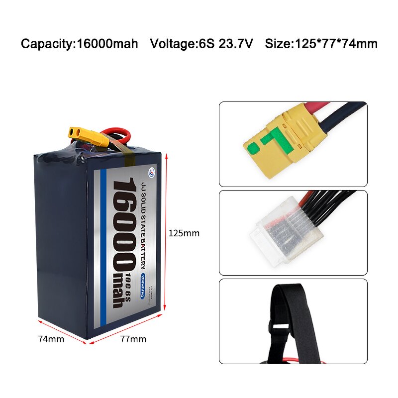 Lipo Battery Pack - Manufacturer - 16000mah 23.7V 6S-12S Solid State Shenzhen Drone