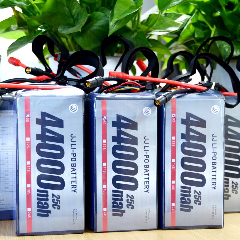 Lipo Battery Pack - Manufacturer - JJ Li-HV 44000mah 22.8V/45.6V 6S/12S RC Drone UAV