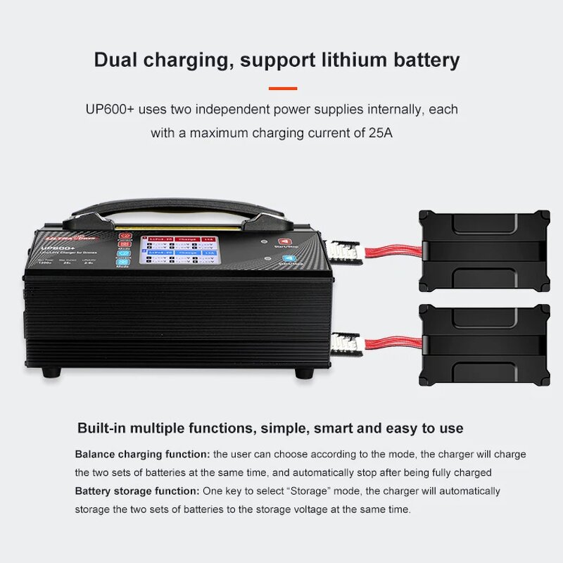 Battery Charger - Manufacturer - UP600+ 600W*2 25A LiPo LiHv 4.2V-4.45V Balance Factory