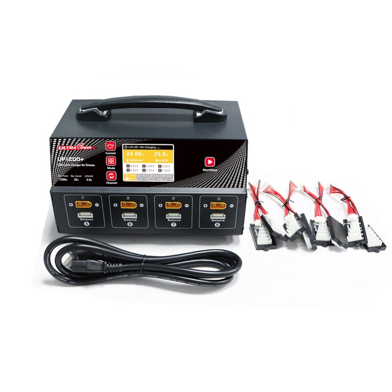 Battery Charger - Manufacturer - UP1200+ 25A 8 Channel 2-6S LiPo Balance Display Solid State