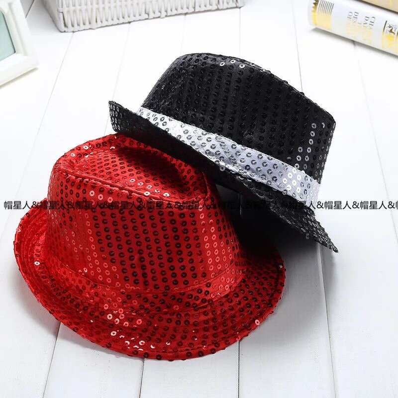 Sequin Top Hat - Manufacturer - Striped Kids New Year Parties Club Events Festive Costume