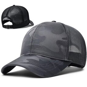 Mesh Trucker Hat - Manufacturer - Custom 6 Panel Quick Dry Nylon Camo Curved Bill Snapback