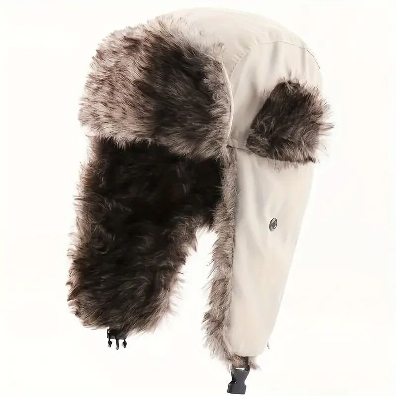 Winter Earflap Hat - Manufacturer - Unisex Waterproof Polyester Windproof Fluffy Plush Fleece