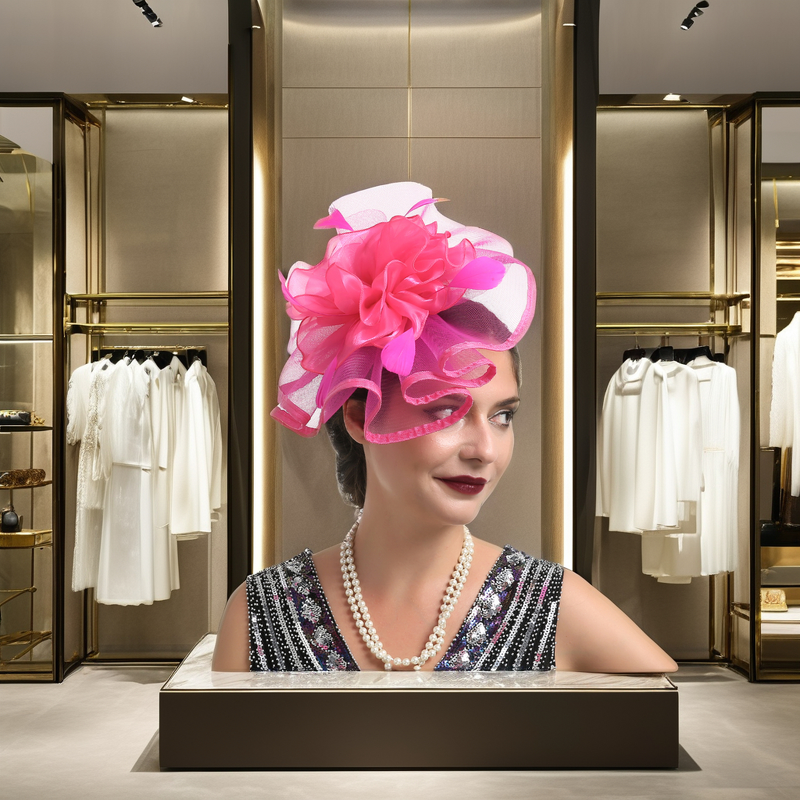 Flower Fascinator - Manufacturer - HAPPYQUALITY Wedding Hair Clip Wholesale Party Church