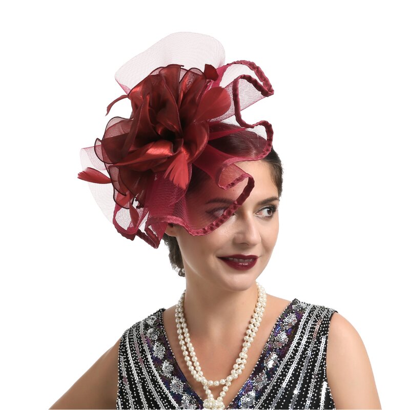 Flower Fascinator - Manufacturer - HAPPYQUALITY Wedding Hair Clip Wholesale Party Church