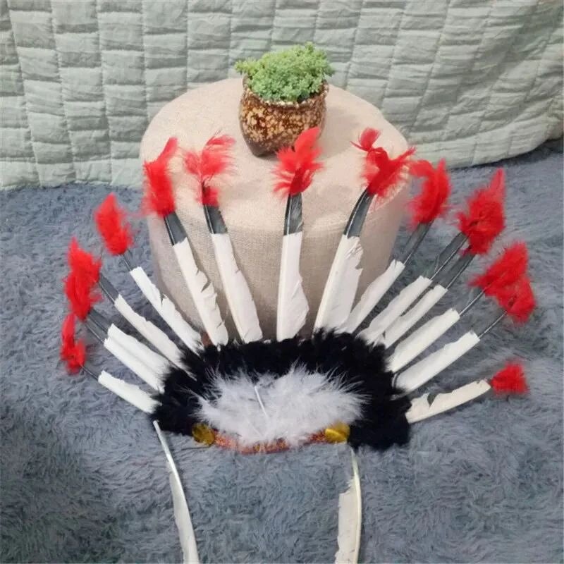 Indian Chief Headdress - Manufacturer - Christmas Cosplay Feather Thanksgiving Carnival Party