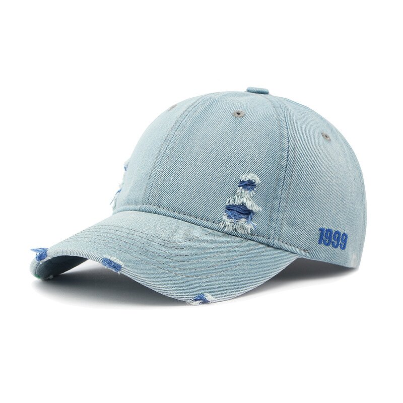 Washed Dad Hat - Manufacturer - Custom Logo Vintage Distressed Cotton 6 Panel Adjustable Denim