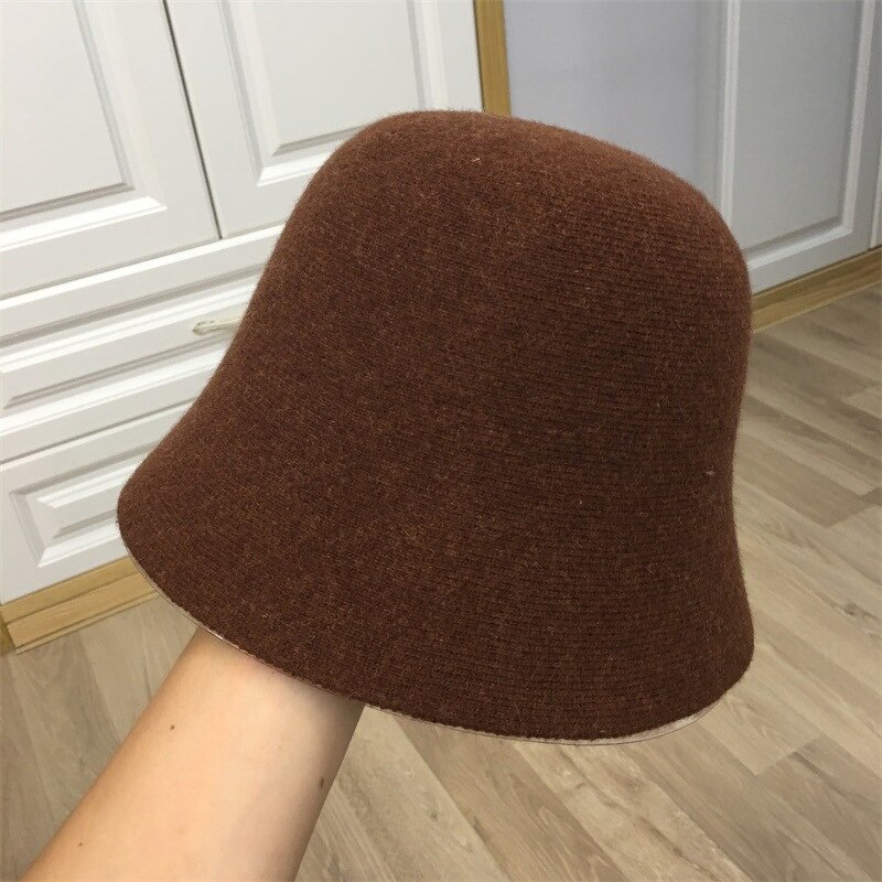 Wool Knit Bucket Hat - Manufacturer - Custom Logo Winter Church Wedding Lady Cloche Fedora