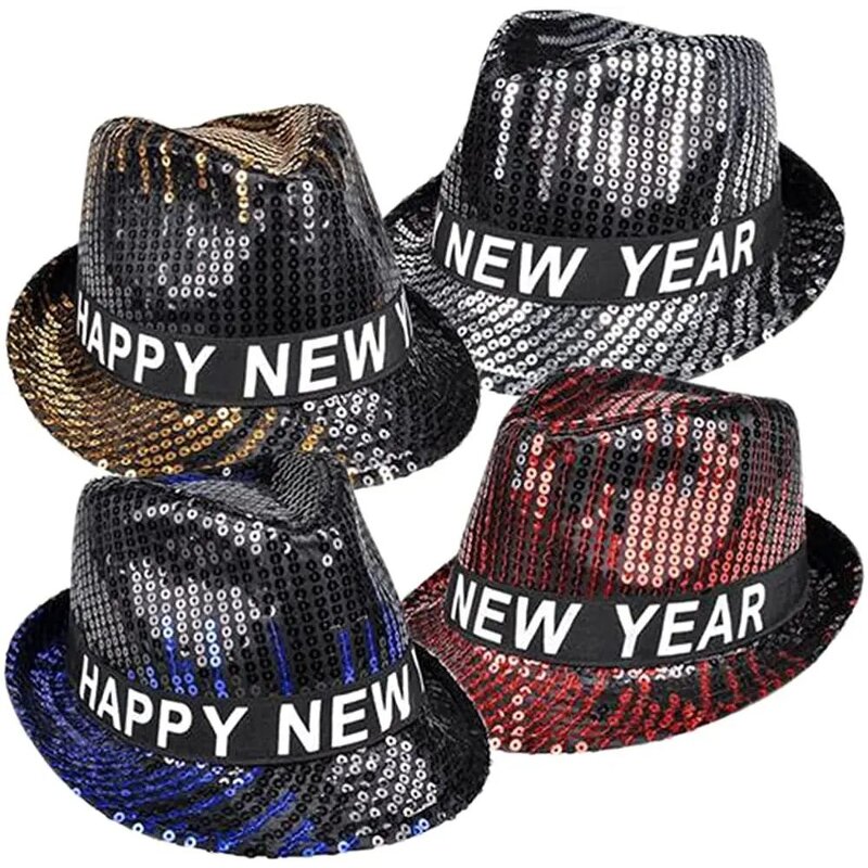 LED Cowboy Hat - Manufacturer - Halloween Christmas Sequin Flashing Light up Western Cosplay