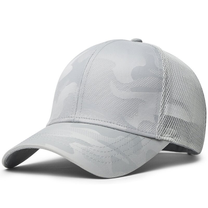 Mesh Trucker Hat - Manufacturer - Custom 6 Panel Quick Dry Nylon Camo Curved Bill Snapback