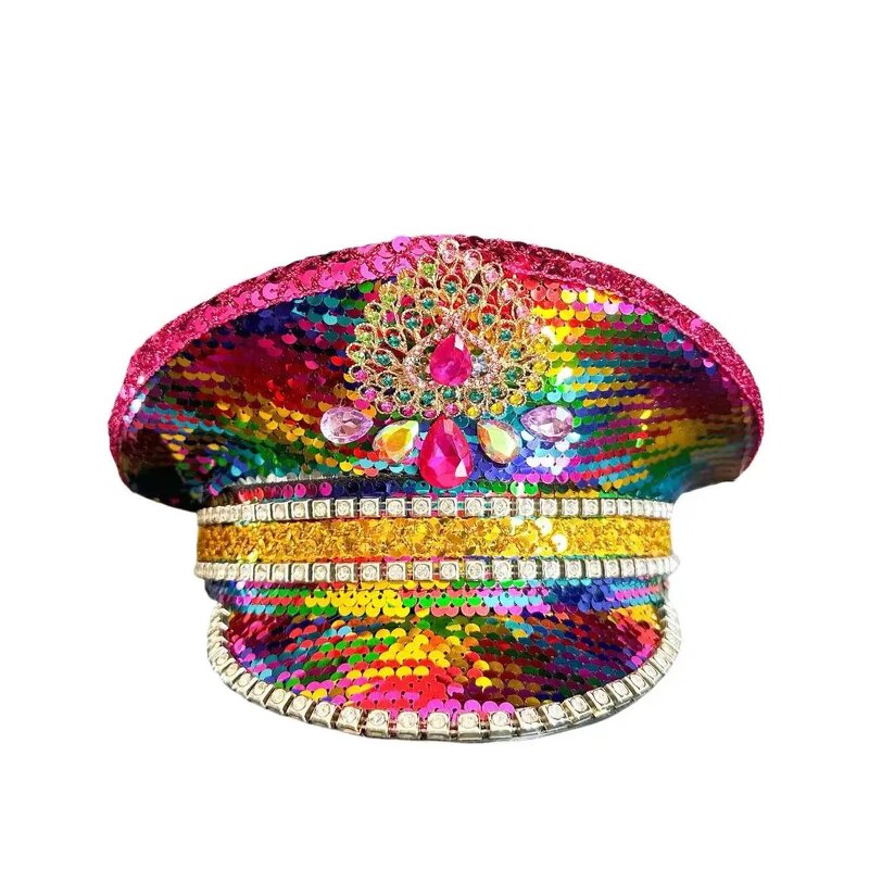 Sequin Party Caps - Manufacturer - Halloween Carnival Mardi Gras Glitter Adult Bachelor Bar