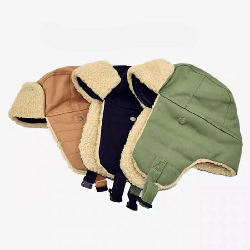 Fleece Trapper Hat - Manufacturer - Unisex Winter Brim Ear Flap Ski Snow Windproof Bomber