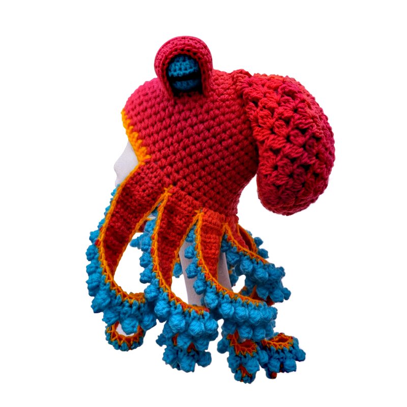 Novelty Knit Beanie - Manufacturer - Wholesale Unisex Funny Octopus Hand-woven Crochet Yarn