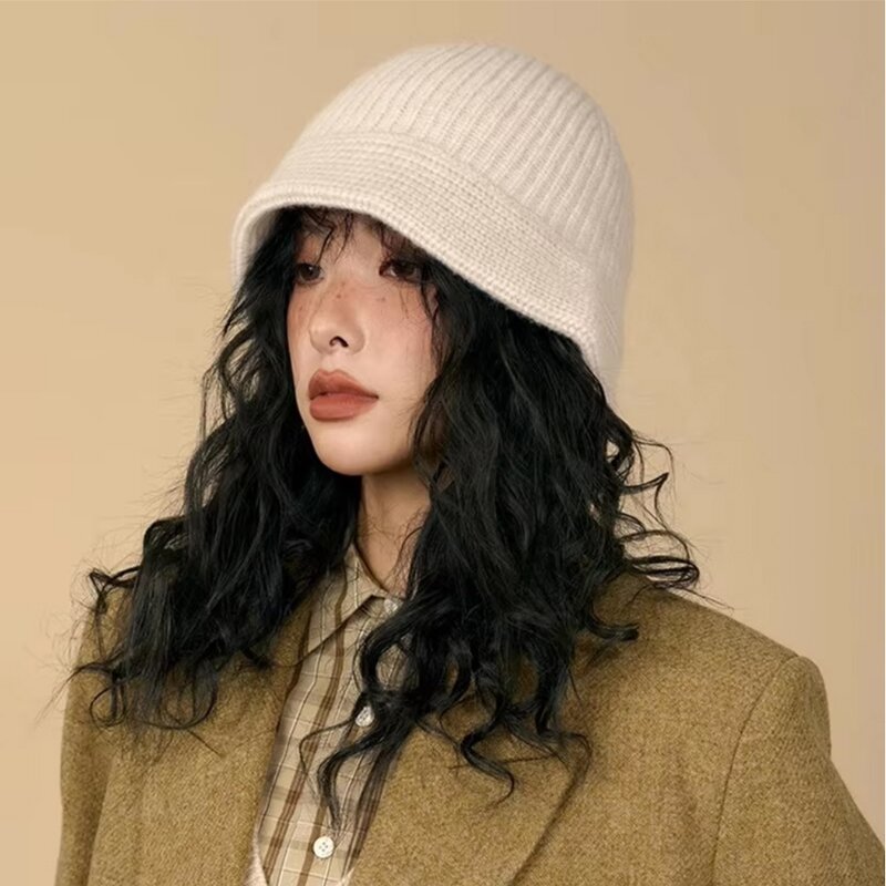 Wool Knitted Bucket Hat - Manufacturer - Custom Logo 100%Pure Autumn Winter Vintage Crochet
