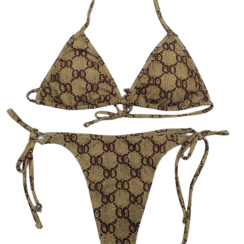 Brazilian Bikini Set - Manufacturer - YWCS-8882 Snake Leopard Print Thong Fitness Swimwear