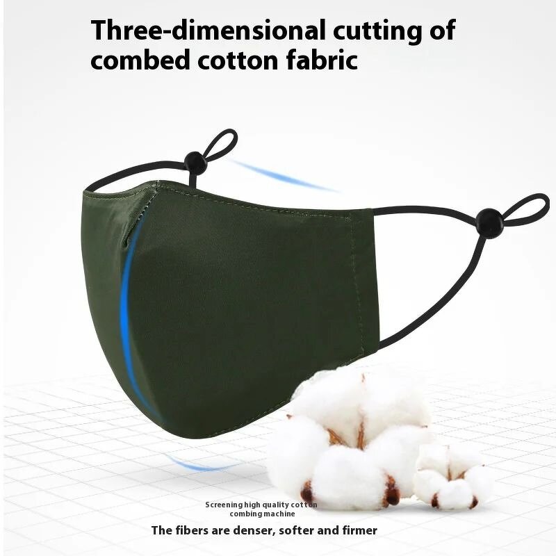 Cotton Cloth Mask - Manufacturer - Adult Solid Color Dustproof Washable Sun Protection Ear-Hanging