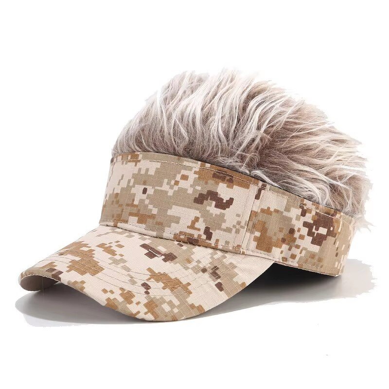 Baseball Cap Wig - Manufacturer - 2024 Wholesale Ponytail Camouflage Full Cap Wigs Sports