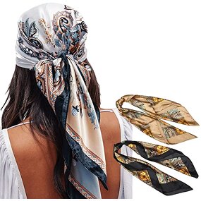 Satin Silk Scarf - Manufacturer - Wholesale Luxury 1071A 60*60cm Floral Muslim Headscarf