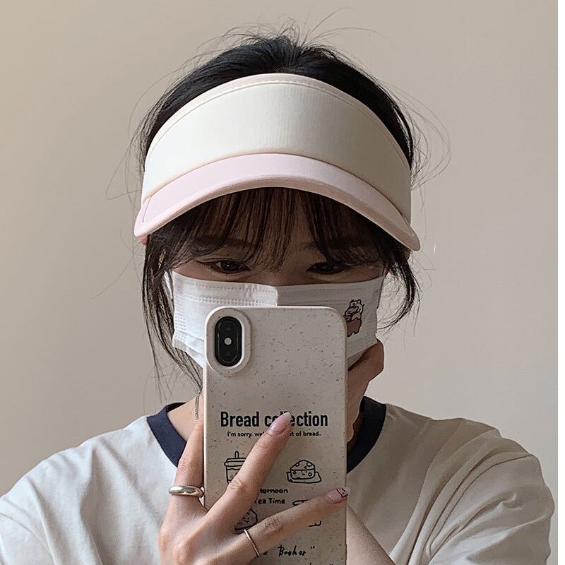 Sun Visor Cap - Manufacturer - Custom Print Two Tone UV Protection Golf Tennis Sports Travel