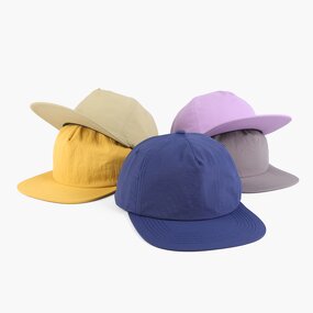 5 Panel Camp Cap - Manufacturer - Custom Lightweight Quick Dry Nylon Flat Brim Snapback Unstructured