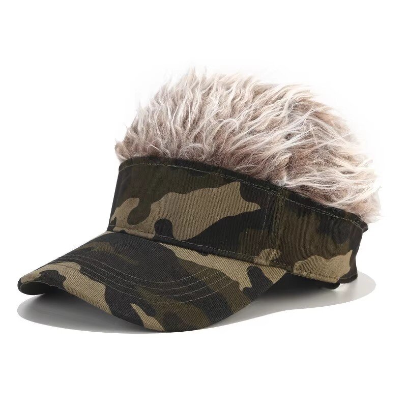 Baseball Cap Wig - Manufacturer - 2024 Wholesale Ponytail Camouflage Full Cap Wigs Sports