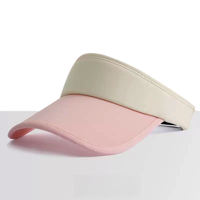 Sun Visor Cap - Manufacturer - Custom Print Two Tone UV Protection Golf Tennis Sports Travel