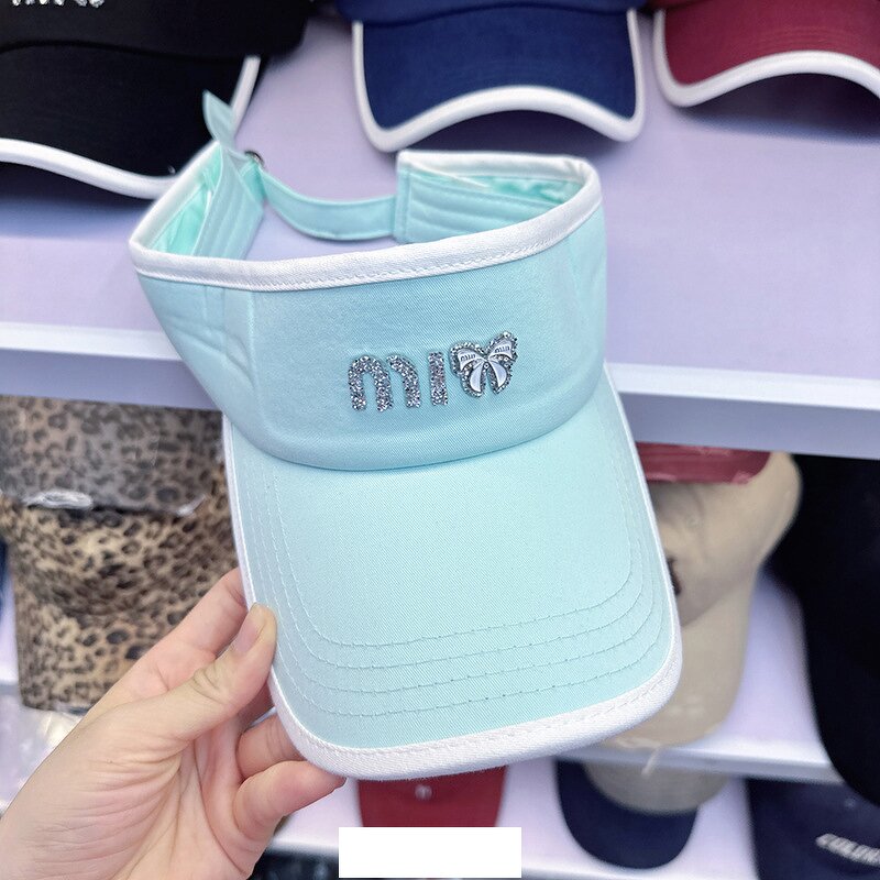 Rhinestone Sun Visor - Manufacturer - Custom Logo 100%Cotton Two Tone UPF50+ Running Golf