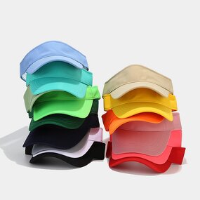 Sport Sun Visor Hat - Manufacturer - Wholesale Summer Solid UV Protection Running Golf Wide Brim