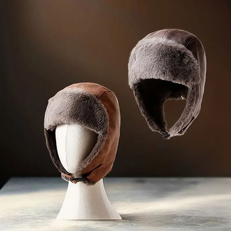 Ushanka Winter Hat - Manufacturer - Waterproof Elderly Men Ear Protection Fleece Cycling Snow