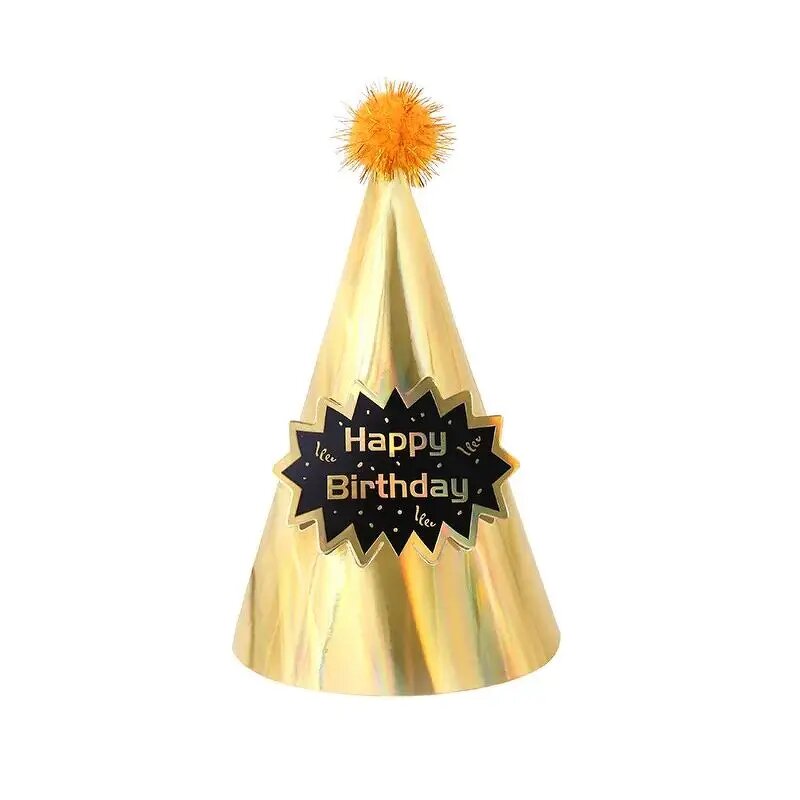 Birthday Caps - Manufacturer - 1Pcs Laser Golden Cardboard Happy Birthday Adults Kids Headband