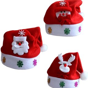Santa Claus Hat - Manufacturer - Kids Child Christmas Xmas Party Cute Cap New Year Gifts