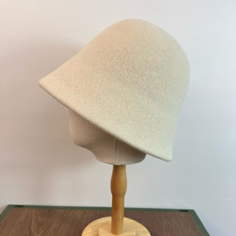 Wool Felt Bucket Hat - Manufacturer - Custom Logo Vintage Winter Church Wedding Lady Cloche