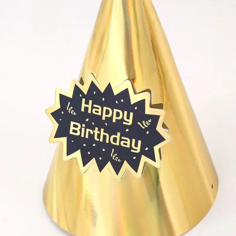 Birthday Caps - Manufacturer - 1Pcs Laser Golden Cardboard Happy Birthday Adults Kids Headband