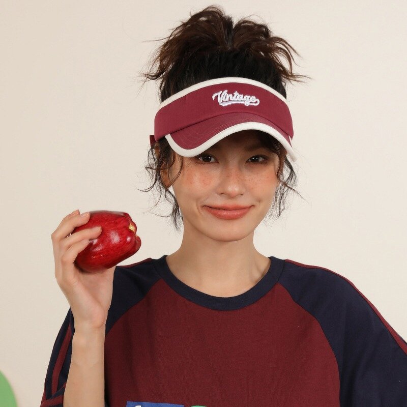 3D Embroidery Visor - Manufacturer - Wholesale Cotton Large UV Protective Golf Beach Adjustable