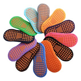 Trampoline Socks - Manufacturer - 100% Cotton Anti-Slip Kids Adults Non-Slip Floor Free Size