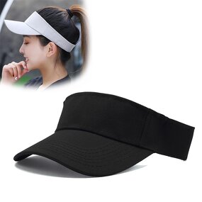 Cotton Sun Visor - Manufacturer - Plain Adjustable Empty Top UV Protection Baseball Cap Men Women