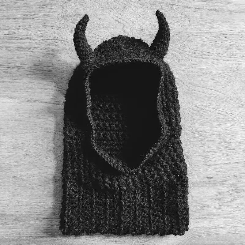 Ski Mask Balaclava - Manufacturer - Custom Logo Devil Horn Ear Funny Halloween Hip Hop Knitted