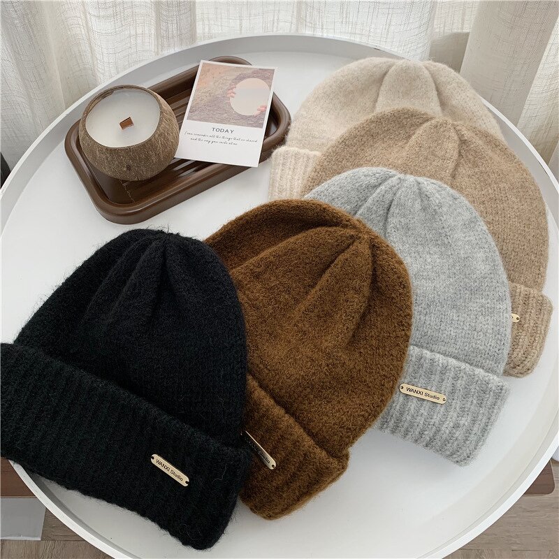 Wool Beanie Hat - Manufacturer - High Quality Wool Blending Double Layer Thick Winter Knitted