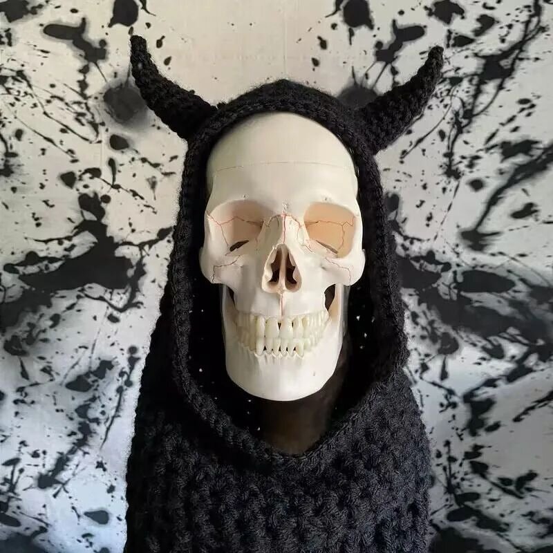 Ski Mask Balaclava - Manufacturer - Custom Logo Devil Horn Ear Funny Halloween Hip Hop Knitted