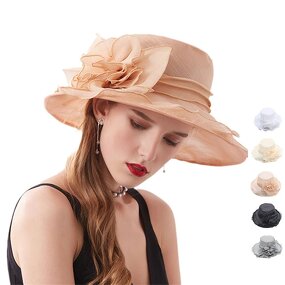 Wedding Church Hat - Manufacturer - Promotion Summer Beach Foldable Vintage White Party Women