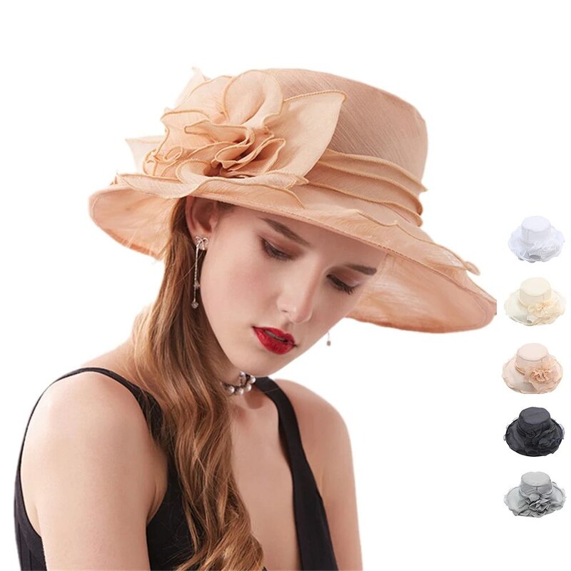 Wedding Church Hat - Manufacturer - Promotion Summer Beach Foldable Vintage White Party Women