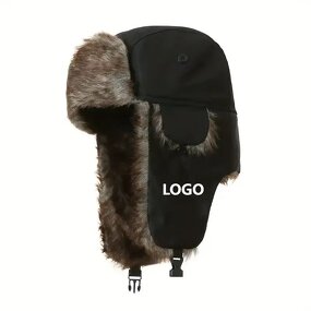 Winter Earflap Hat - Manufacturer - Unisex Waterproof Polyester Windproof Fluffy Plush Fleece