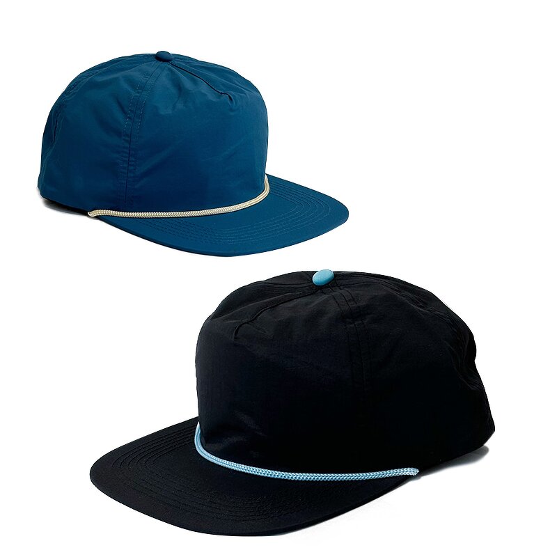 Trucker Hat - Manufacturer - Factory Custom Quick Dry Nylon 5 Panel Flat Bill Snapback Rope