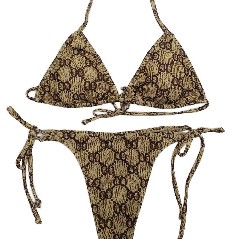 Brazilian Bikini Set - Manufacturer - YWCS-8882 Snake Leopard Print Thong Fitness Swimwear