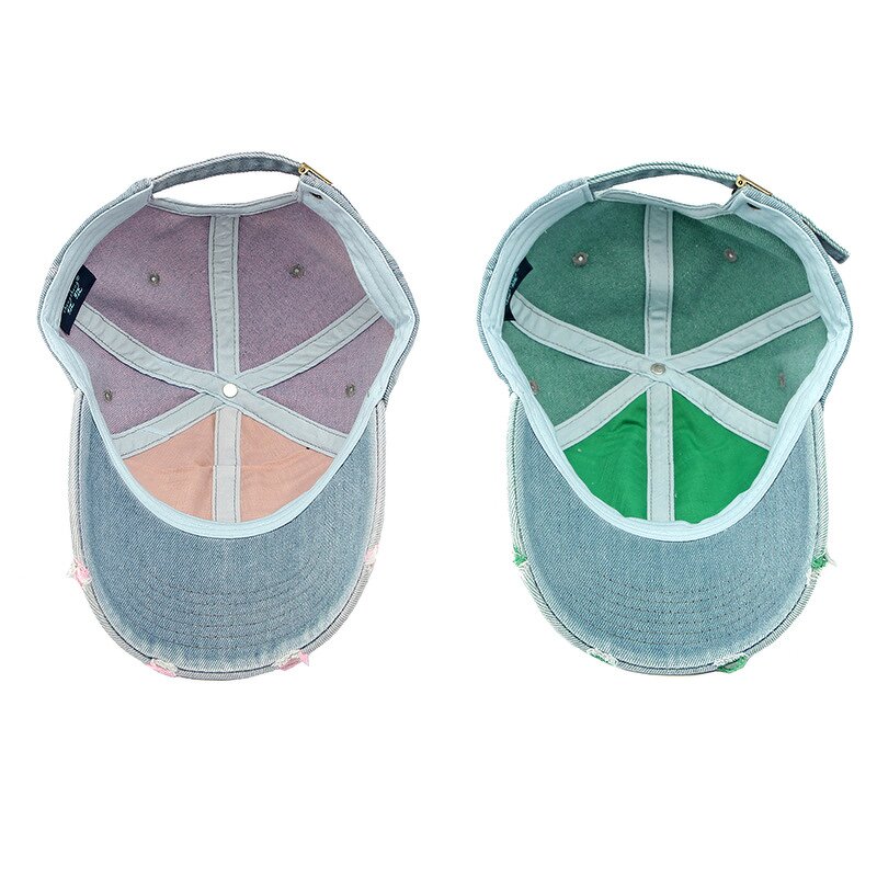 Washed Dad Hat - Manufacturer - Custom Logo Vintage Distressed Cotton 6 Panel Adjustable Denim