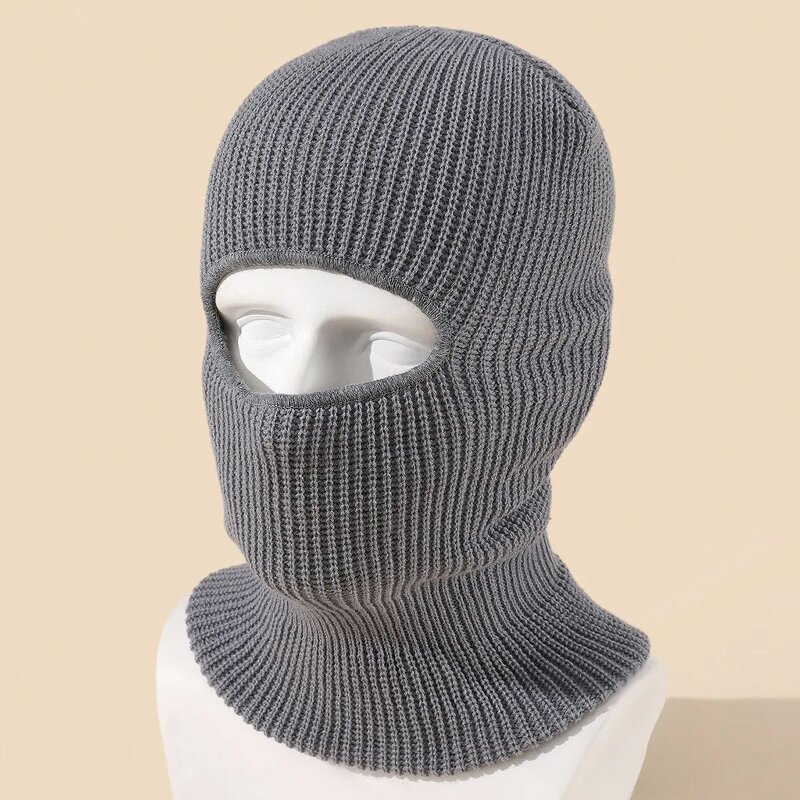 Ski Mask Beanie - Manufacturer - Custom Logo 1-Hole Windproof Warm Full Face Neck Cover Men Women