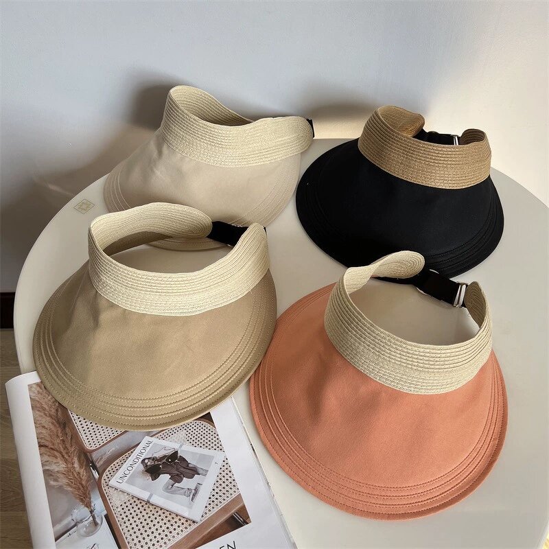 Foldable Sun Visor - Manufacturer - Wholesale Large Brim UV Protection Empty Top Ponytail